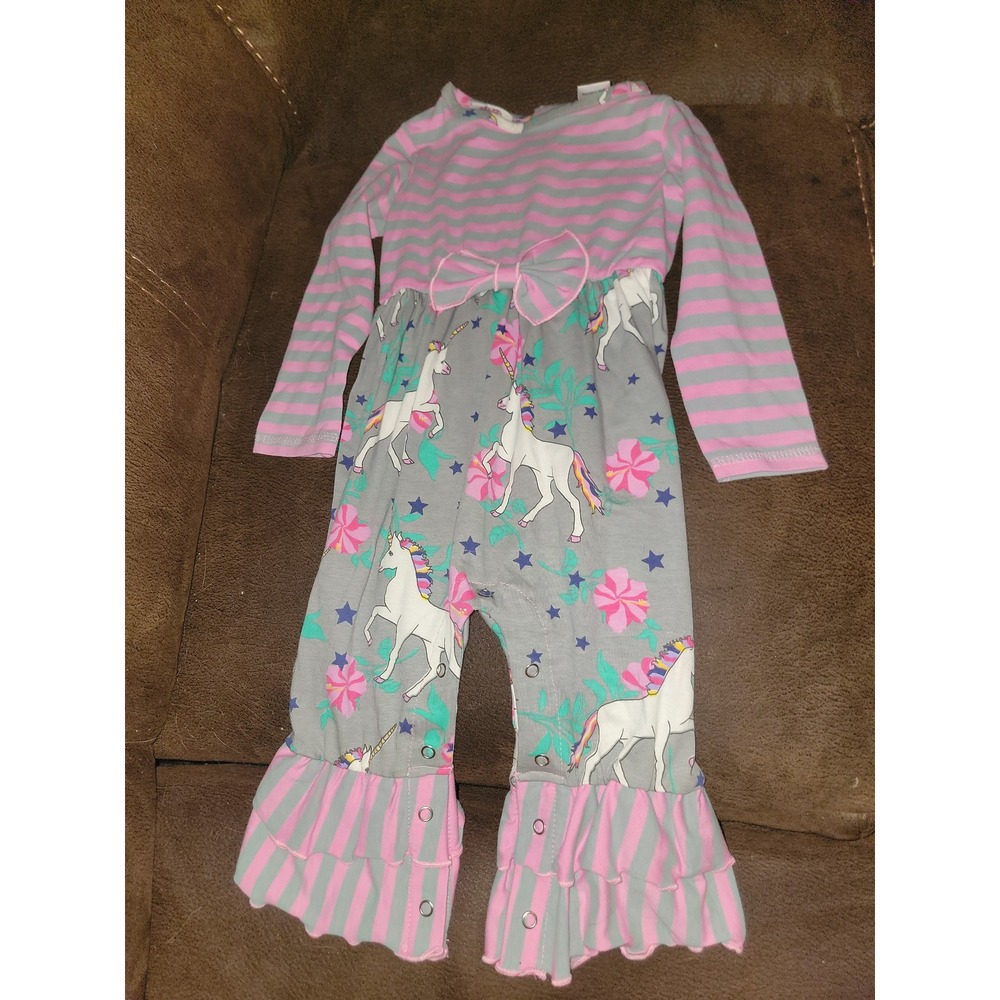 Ann Loren unicorn one‎ piece outfit romper size 18 24 months